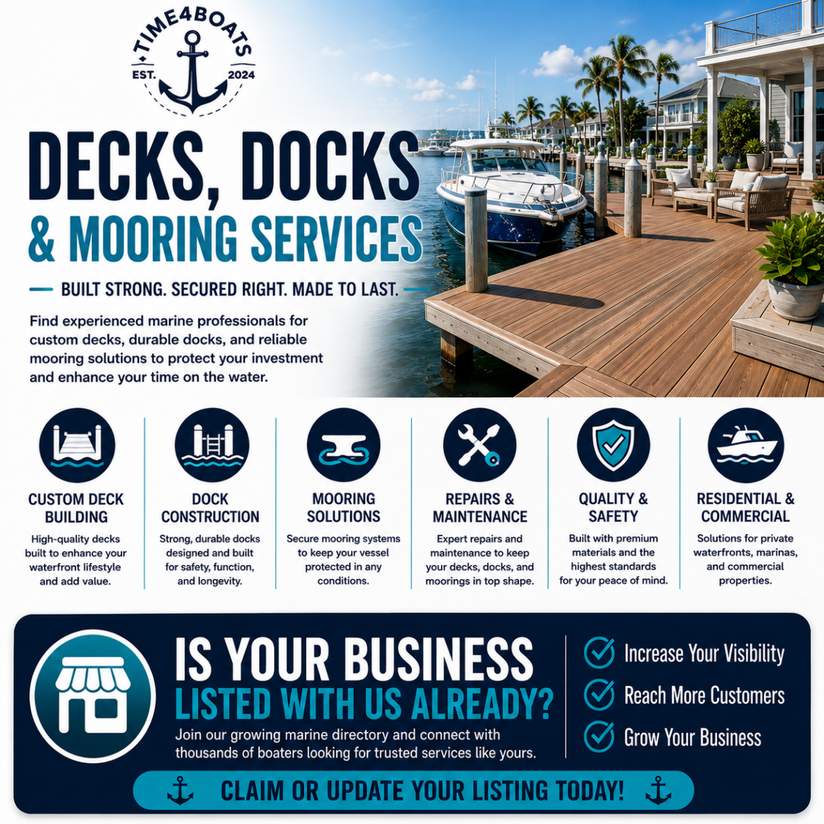 Decks, Docks & Mooring Services